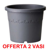 OFFERTA 2 VASO ALGARVE CILINDRO WHEELS 40CM ANTHRACITE