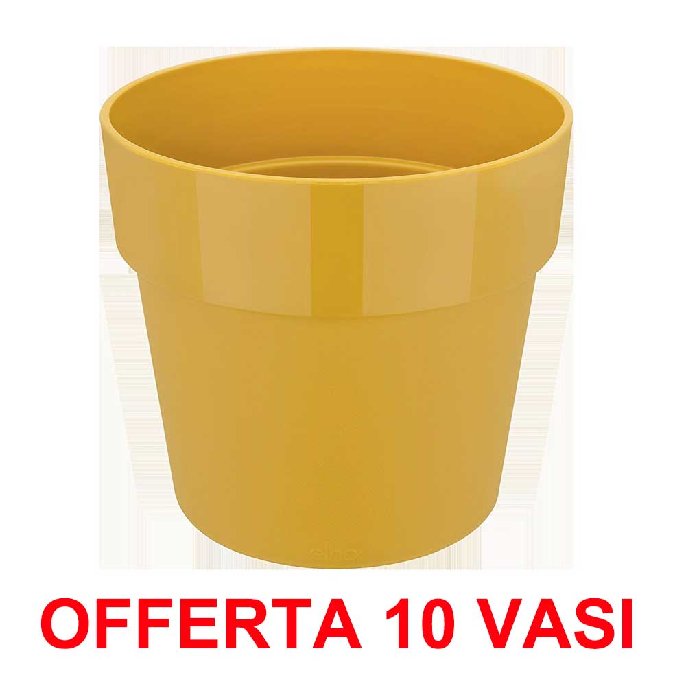 OFFERTA 10 VASO B.FOR ORIGINAL ROUND 16CM GIALLO OCRA