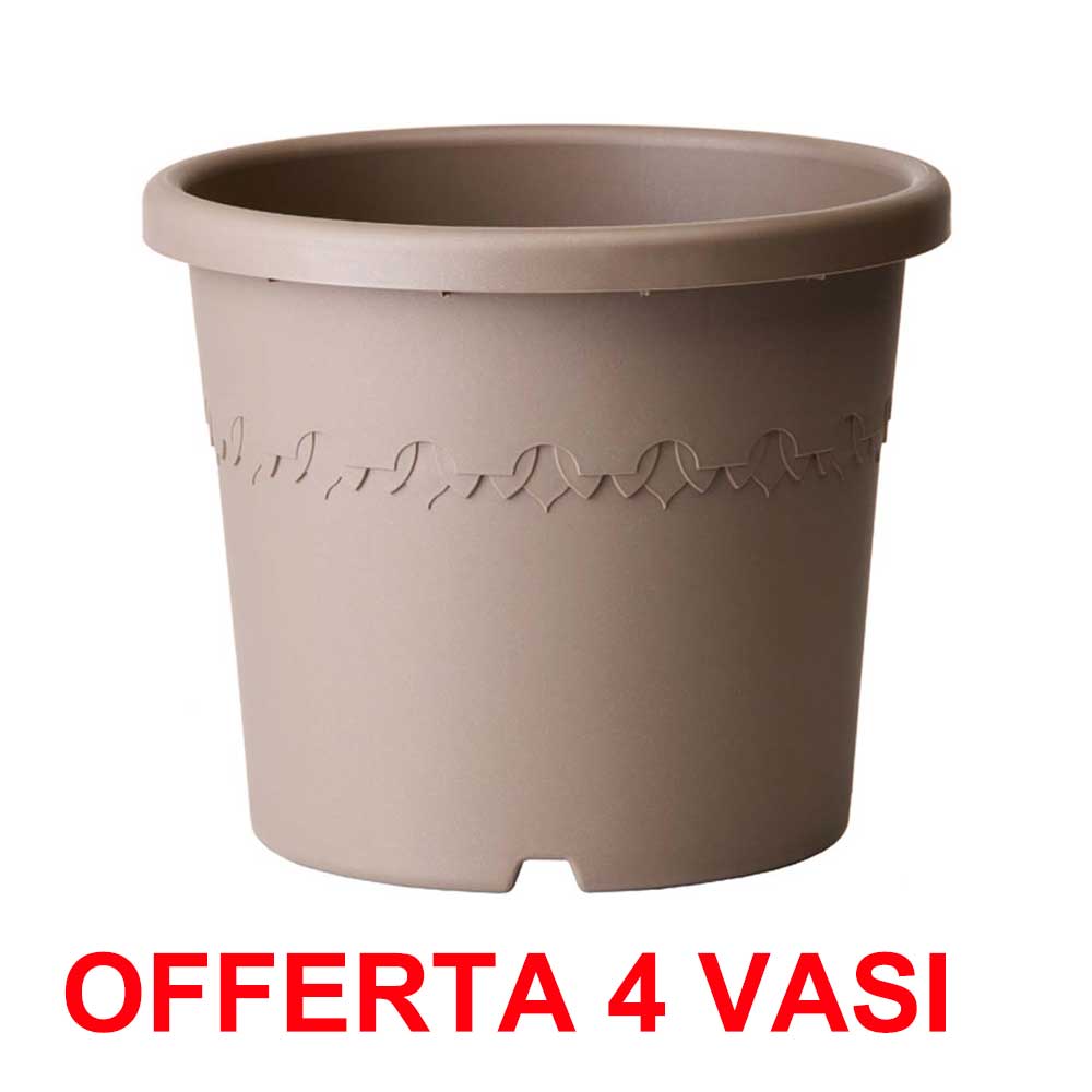 OFFERTA 4 VASO ALGARVE CILINDRO 30CM TAUPE