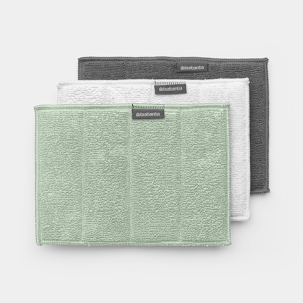 3 PANNI PER PULIZIA IN MICROFIBRA JADE GREEN