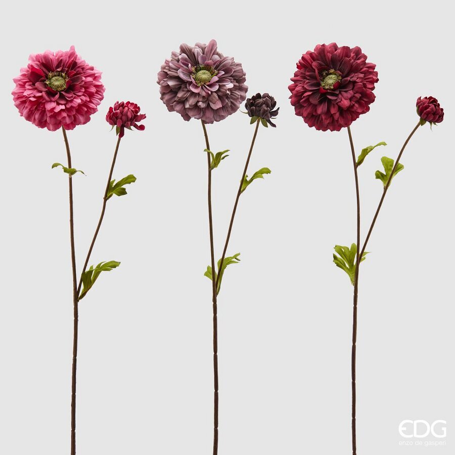 RAMO ARTIFICIALE CON ZINNIA H63CM ASSORTITO