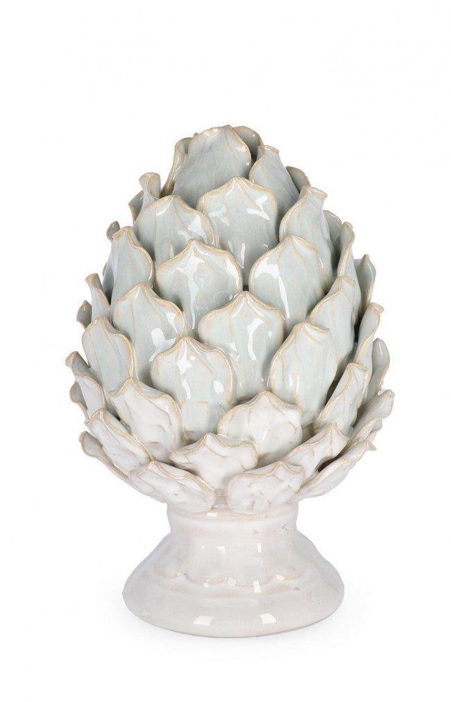 DECORAZIONE IN CERAMICA, 17X16X23.5 CM, COLORE BIANCO