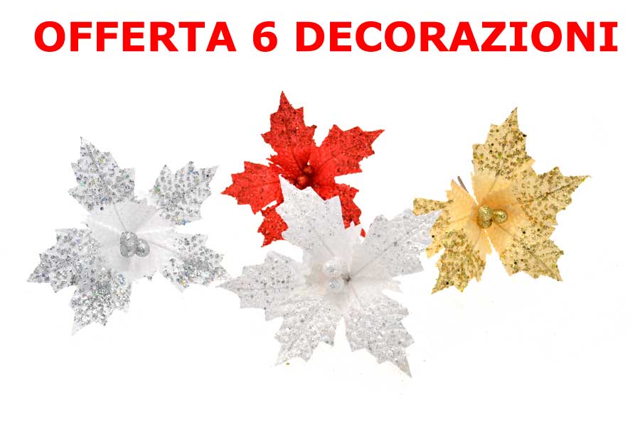 OFFERTA 6 STELLE VELVET 24CM GLITTER GAMBO CORTO ASSORTITE
