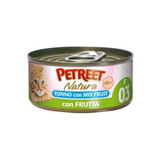 OFFERTA 24 SCATOLETTE CIBO UMIDO GATTO ADULTO NATURA TONNO/MIX FRUTTA 70GR