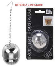 OFFERTA 3 FILTRI INFUSORE DA THE IN INOX