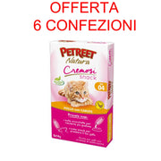 OFFERTA 6 SNACK NATURA CREMOSI POLLO CON CAROTE 6X14GR GATTO ADULTO