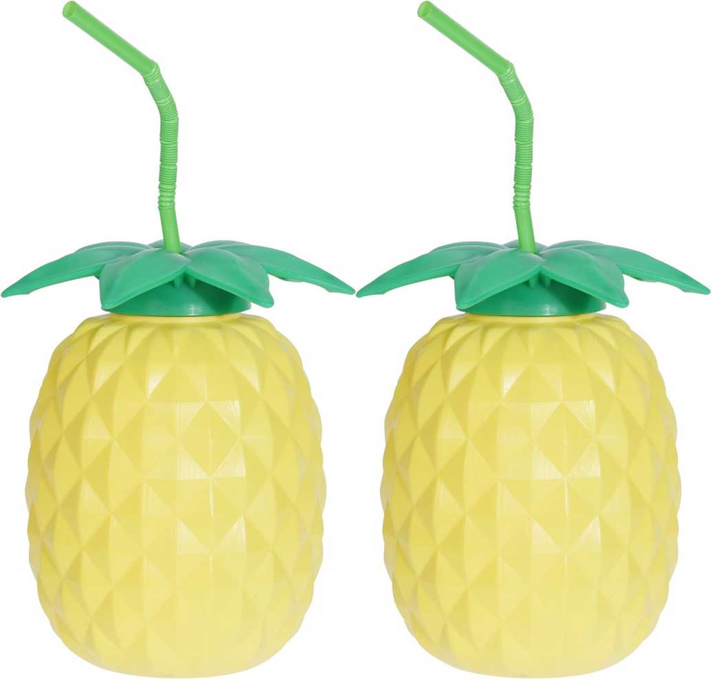 OFFERTA 2 TAZZE CARAFFA A FORMA DI ANANAS 350ML
