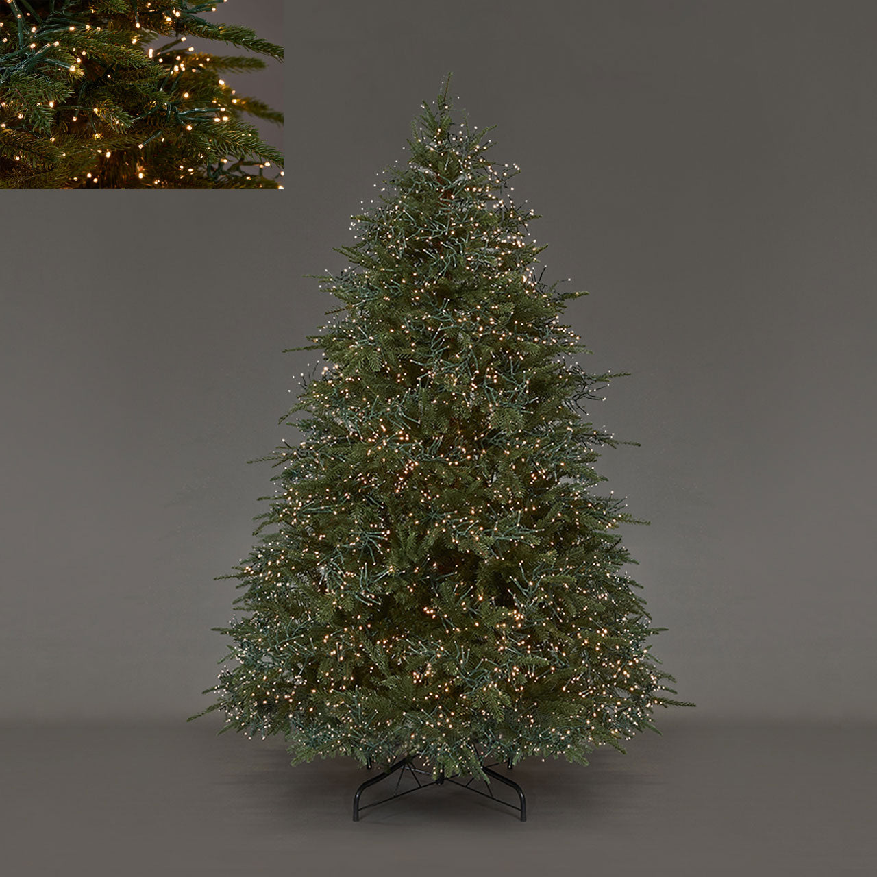 ALBERO DI NATALE SPARK PREILLUMINATO CON LUCI LED ALTEZZA A SCELTA