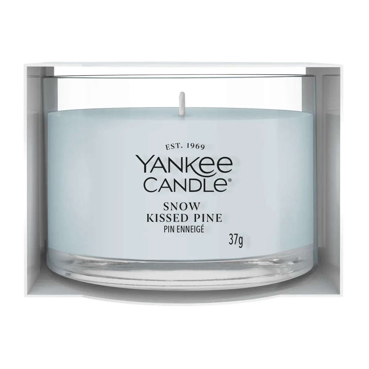 Candela Votiva in Vetro Snow Kissed Pine YANKEE CANDLE - immagine 1