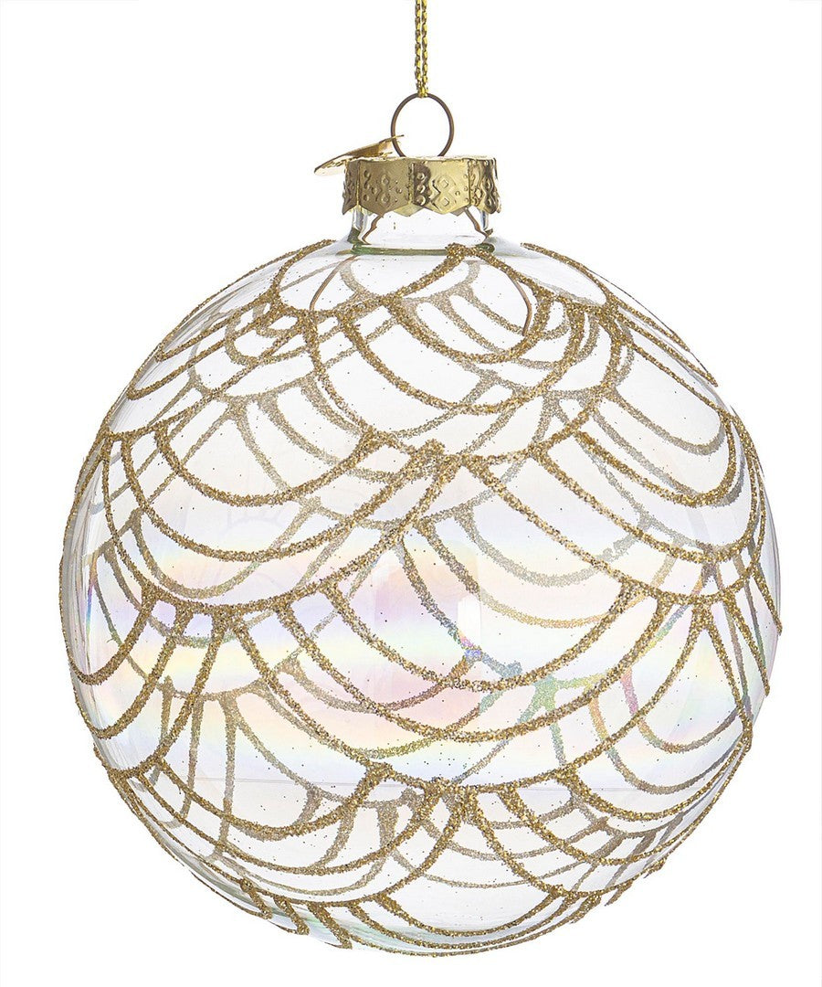 PALLINA DI NATALE IN VETRO, Ø10CM