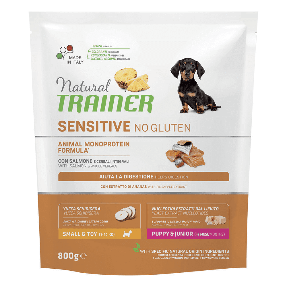 CROCCHETTE CANE PUPPY&JUNIOR NATURAL SENSITIVE SALMONE 800GR