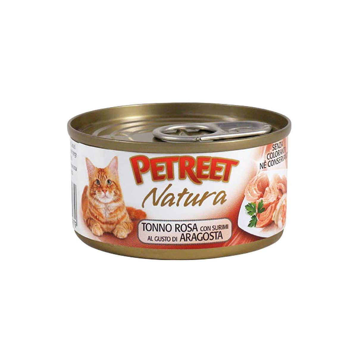 OFFERTA 24 SCATOLETTE CIBO UMIDO GATTO ADULTO NATURA TONNO ROSA/ARAGOSTA 70GR