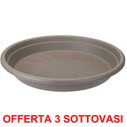 OFFERTA 3 SOTTOVASO UNIVERSAL SAUCER ROUND 48CM TAUPE