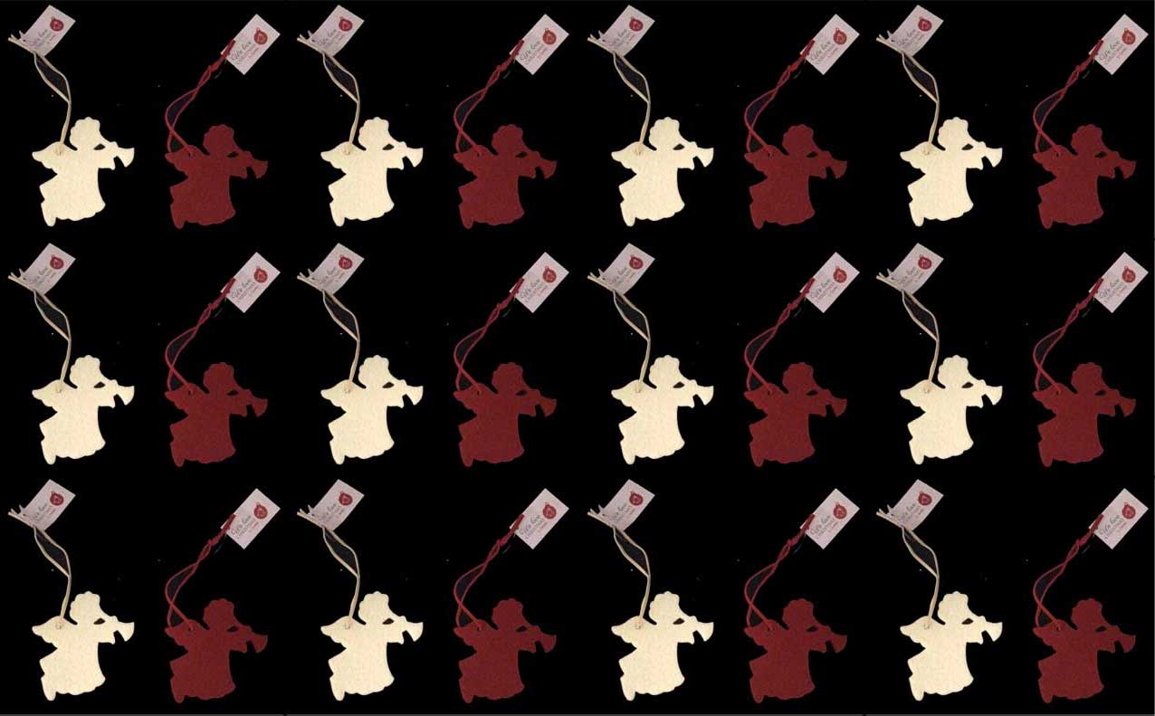 OFFERTA 24 ANGELI SUONATORI 8CM IN PANNO LENCI APPENDIBILI ASSORTITI