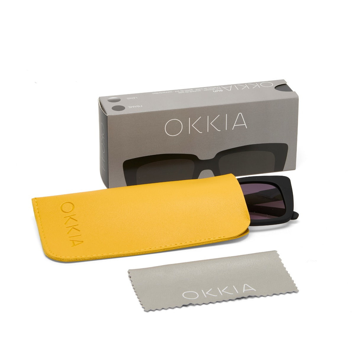 OCCHIALE DA SOLE MODELLO ELBA BLACK GRADIENT OKKIA