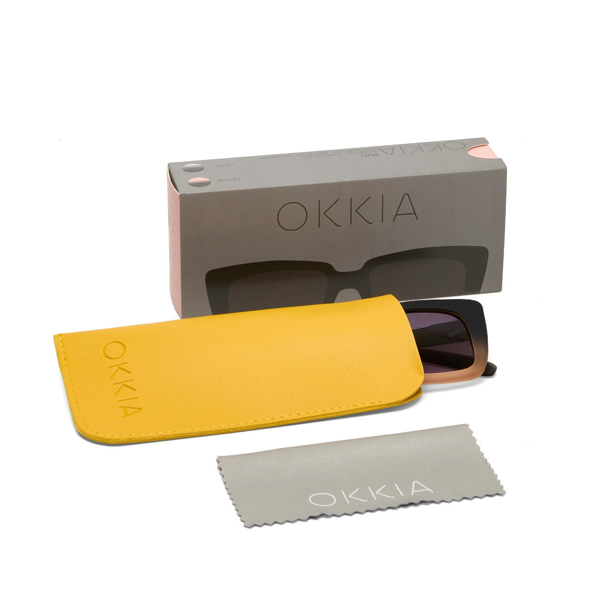OCCHIALE DA SOLE MODELLO ELBA BLACK PINK GRADIENT OKKIA