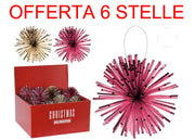OFFERTA 6 STELLE APPENDIBILI ROSA/ORO ASSORTITE 11CM
