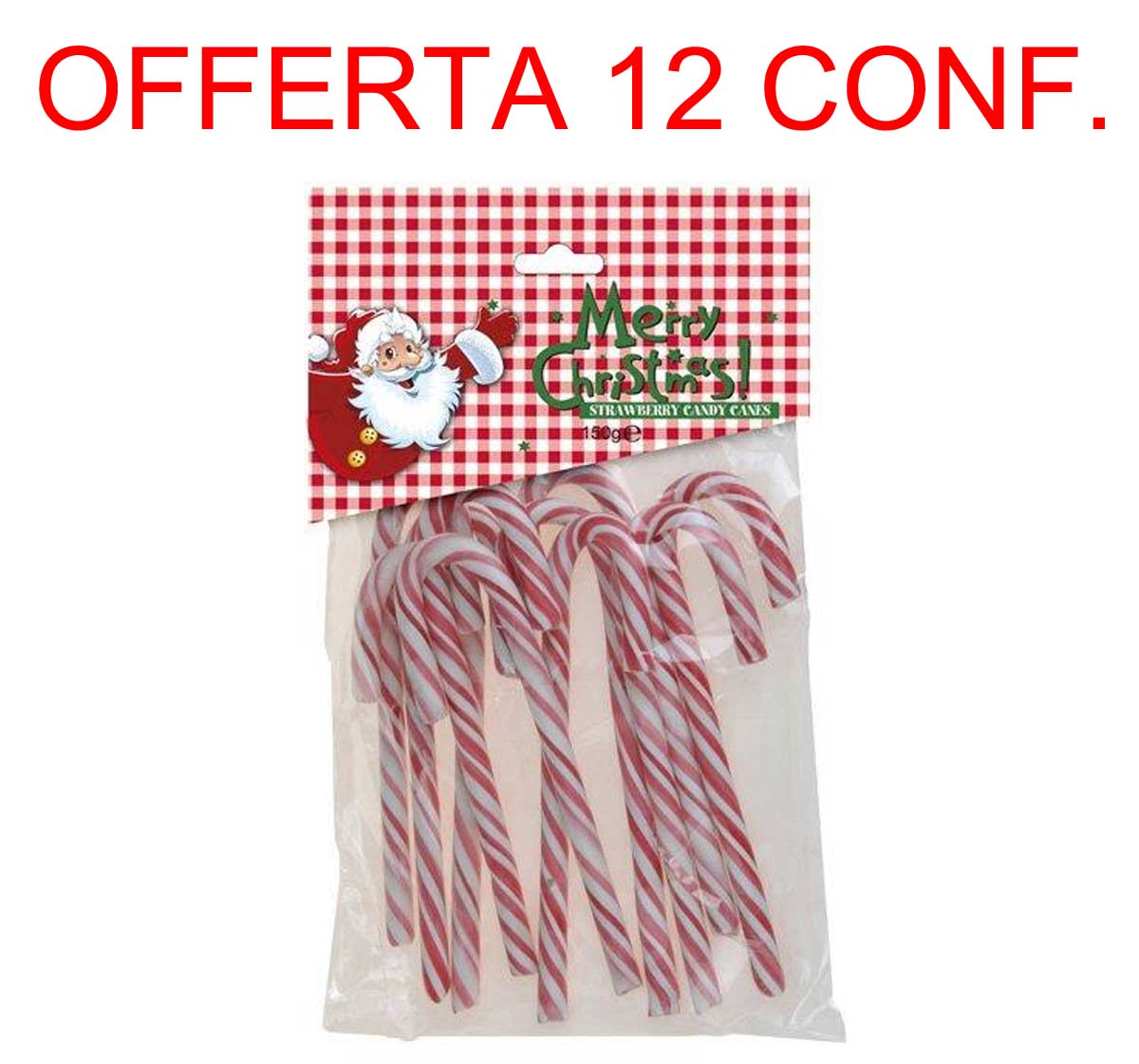 OFFERTA 12 CONFEZIONI DI BASTONCINI DI ZUCCHERO 150GR