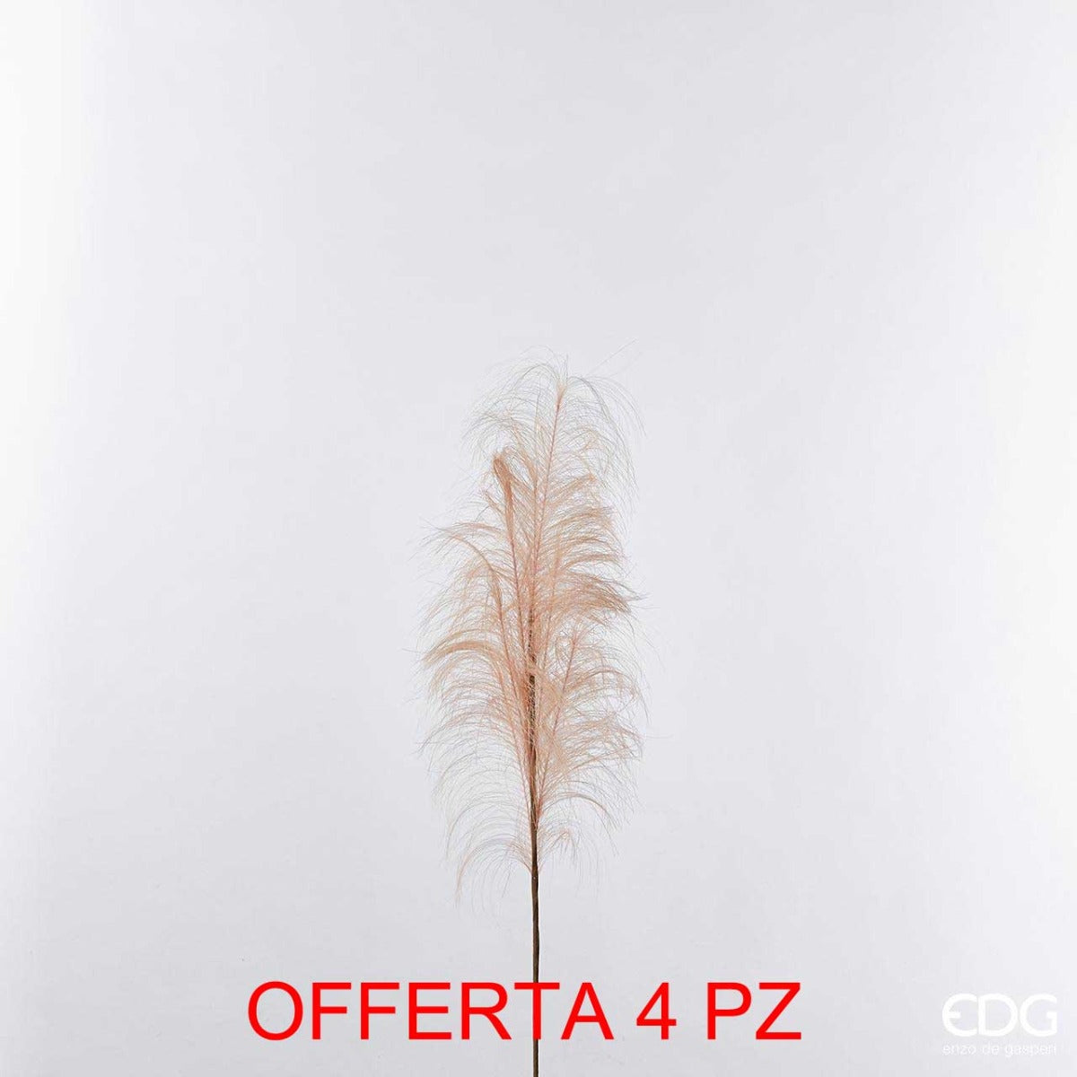 OFFERTA 4 RAMO DI PAMPA MARRONE CAMMELLO 70CM
