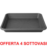 OFFERTA 4 SOTTOVASO UNIVERSAL SAUCER SQUARE 35CM ANTRACITE