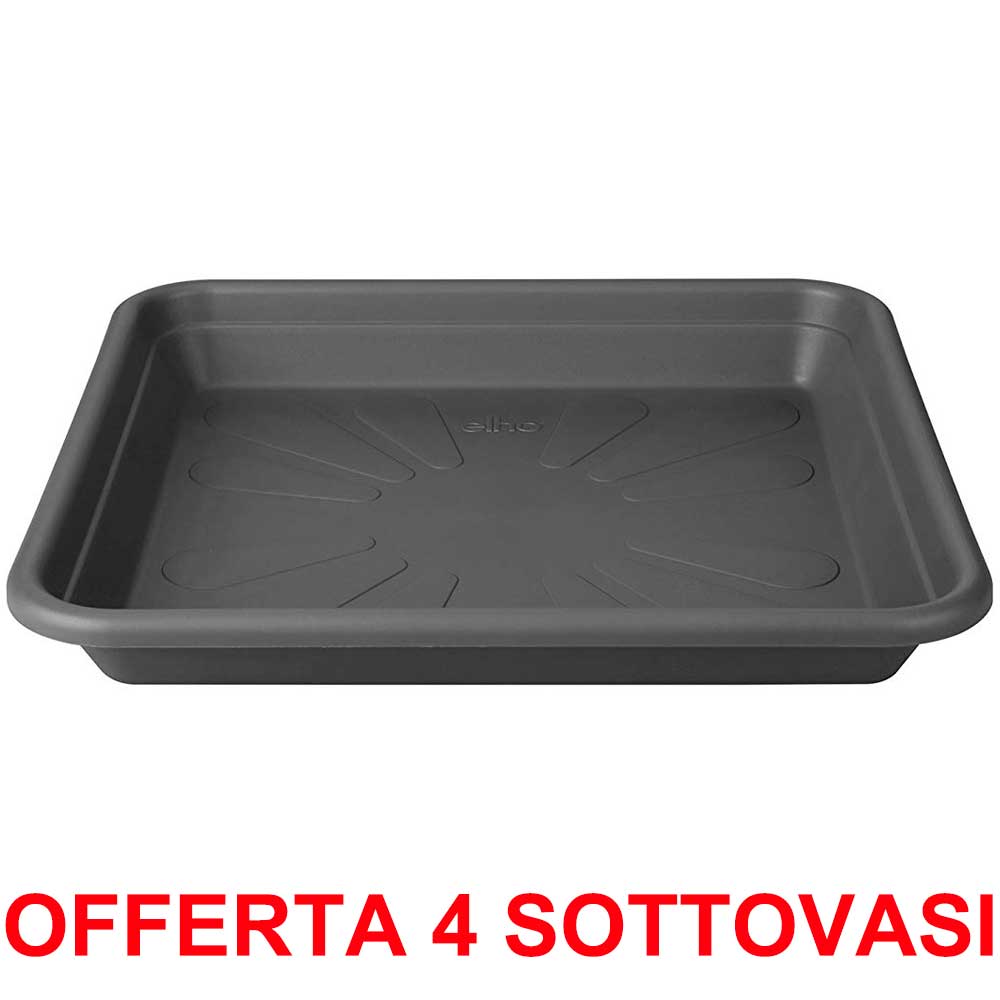 OFFERTA 4 SOTTOVASO UNIVERSAL SAUCER SQUARE 35CM ANTRACITE