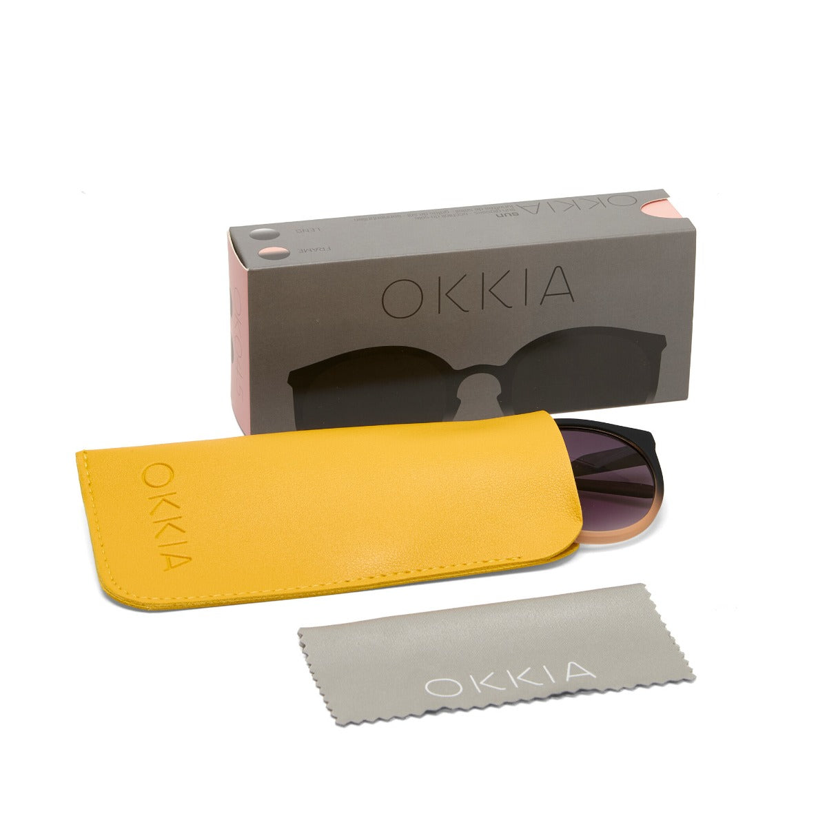 OCCHIALE DA SOLE MODELLO BERLINO BLACK PINK GRADIENT OKKIA