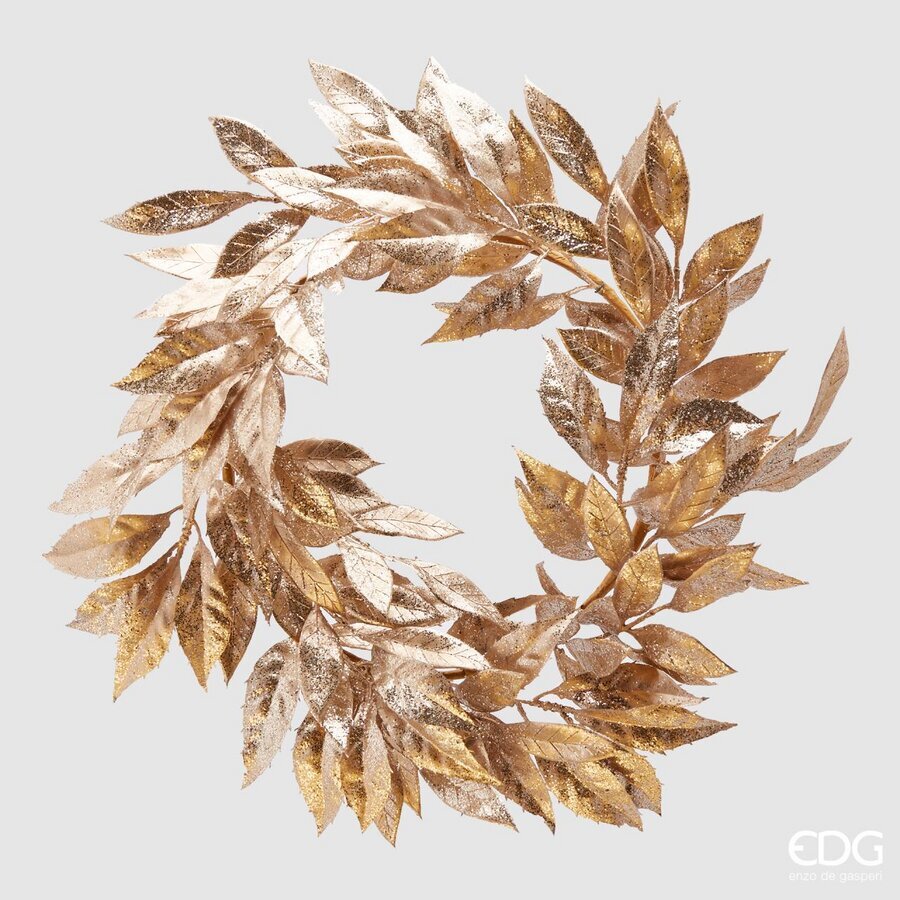 CORONA DI LAURO ORO GLITTER D.50CM