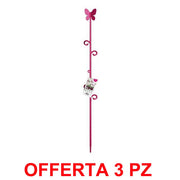 OFFERTA 3 SUPPORTI DECORATIVO PER ORCHIDEE ORCHIDECO BUTTERFLY CILIEGIA