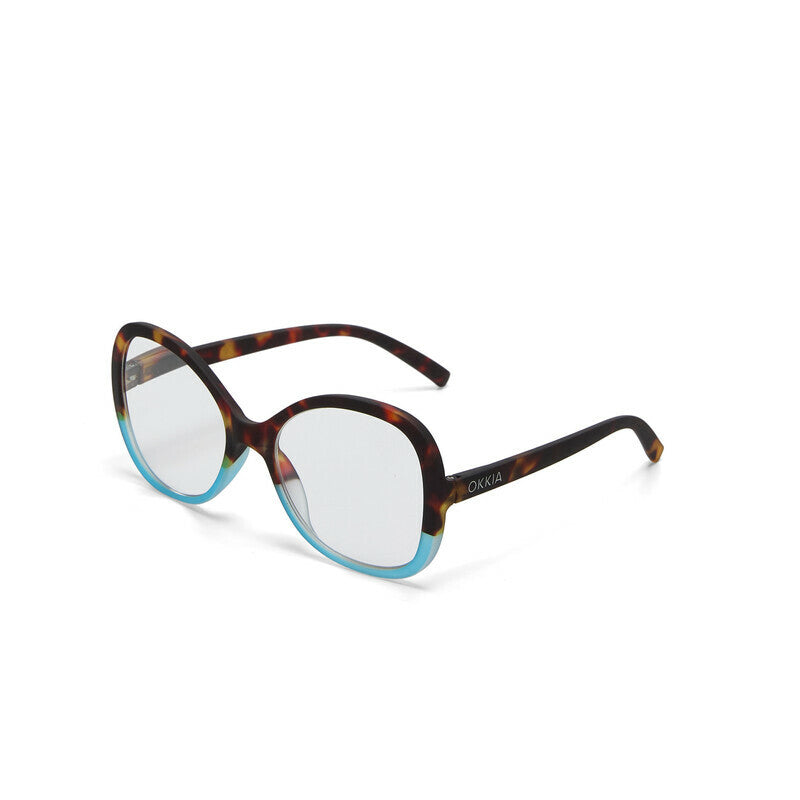 Occhiali da lettura Havana e blue OKKIA