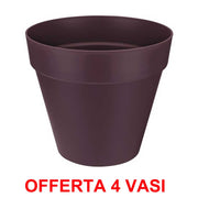 OFFERTA 4 VASO LOFT URBAN ROUND 20CM VIOLA