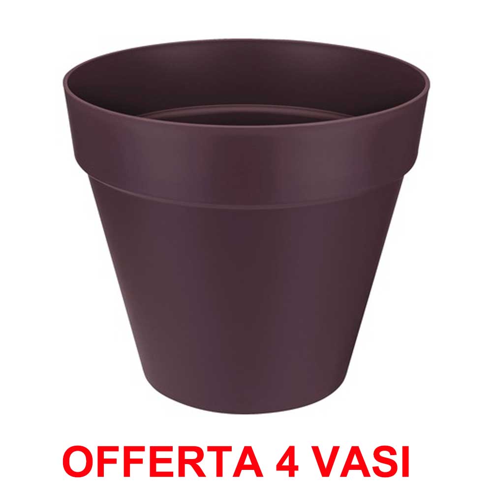 OFFERTA 4 VASO LOFT URBAN ROUND 20CM VIOLA