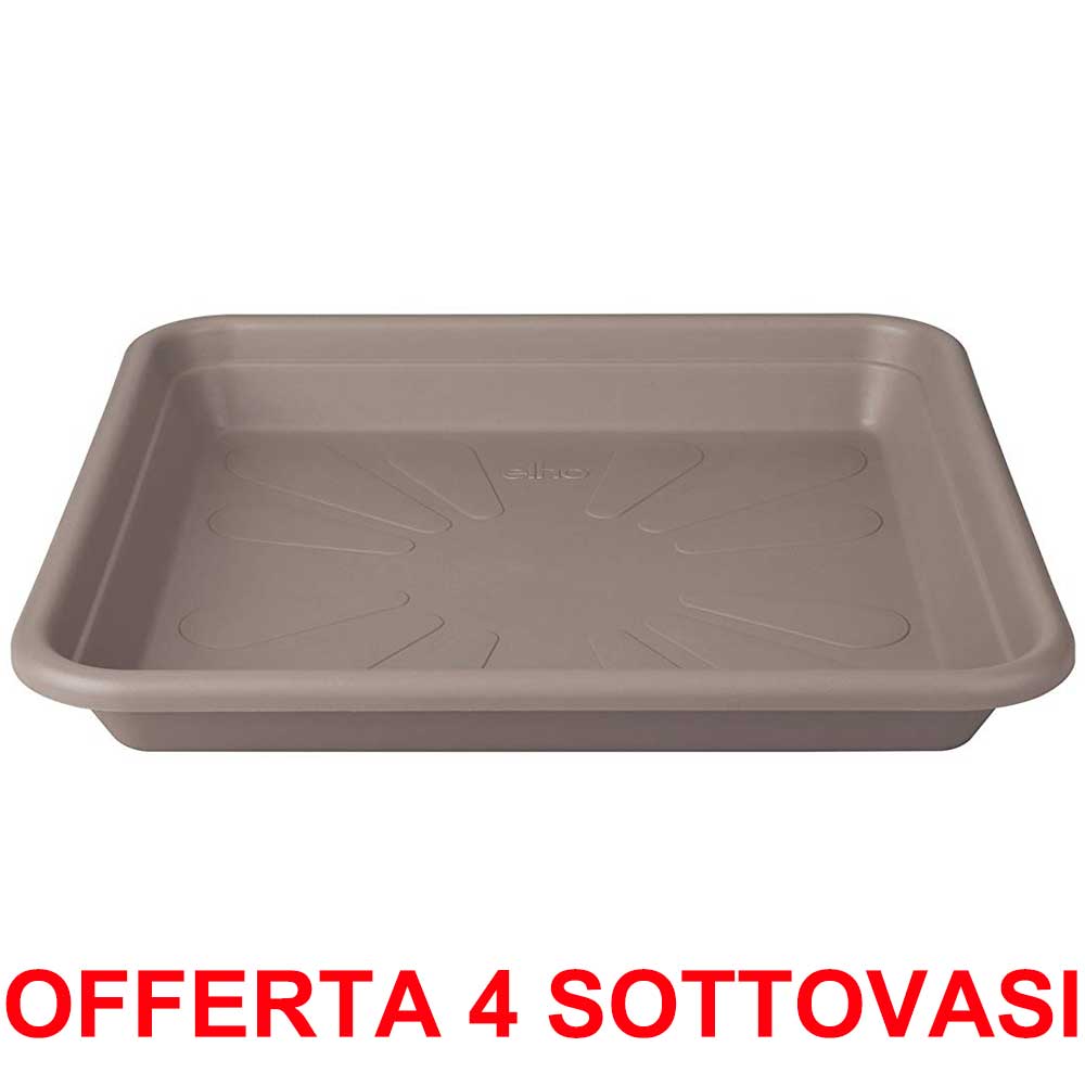 OFFERTA 4 SOTTOVASO UNIVERSAL SAUCER SQUARE 35CM TAUPE