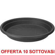 OFFERTA 10 SOTTOVASO UNIVERSAL SAUCER ROUND 35CM ANTRACITE