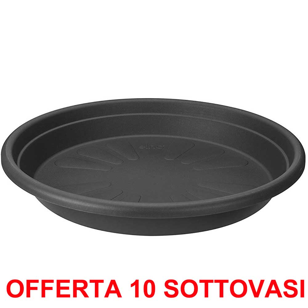 OFFERTA 10 SOTTOVASO UNIVERSAL SAUCER ROUND 35CM ANTRACITE
