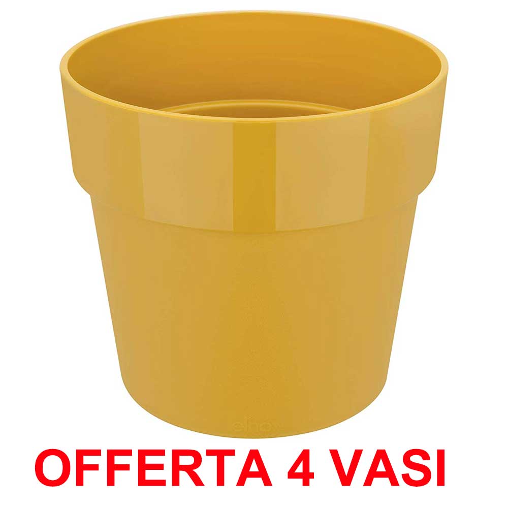 OFFERTA 4 VASO B.FOR ORIGINAL ROUND MINI 13CM OCHRE
