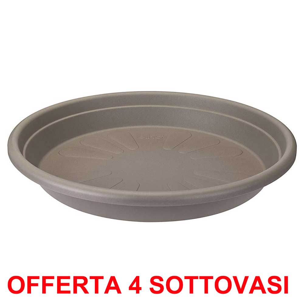 OFFERTA 4 SOTTOVASO UNIVERSAL SAUCER ROUND 35CM TAUPE