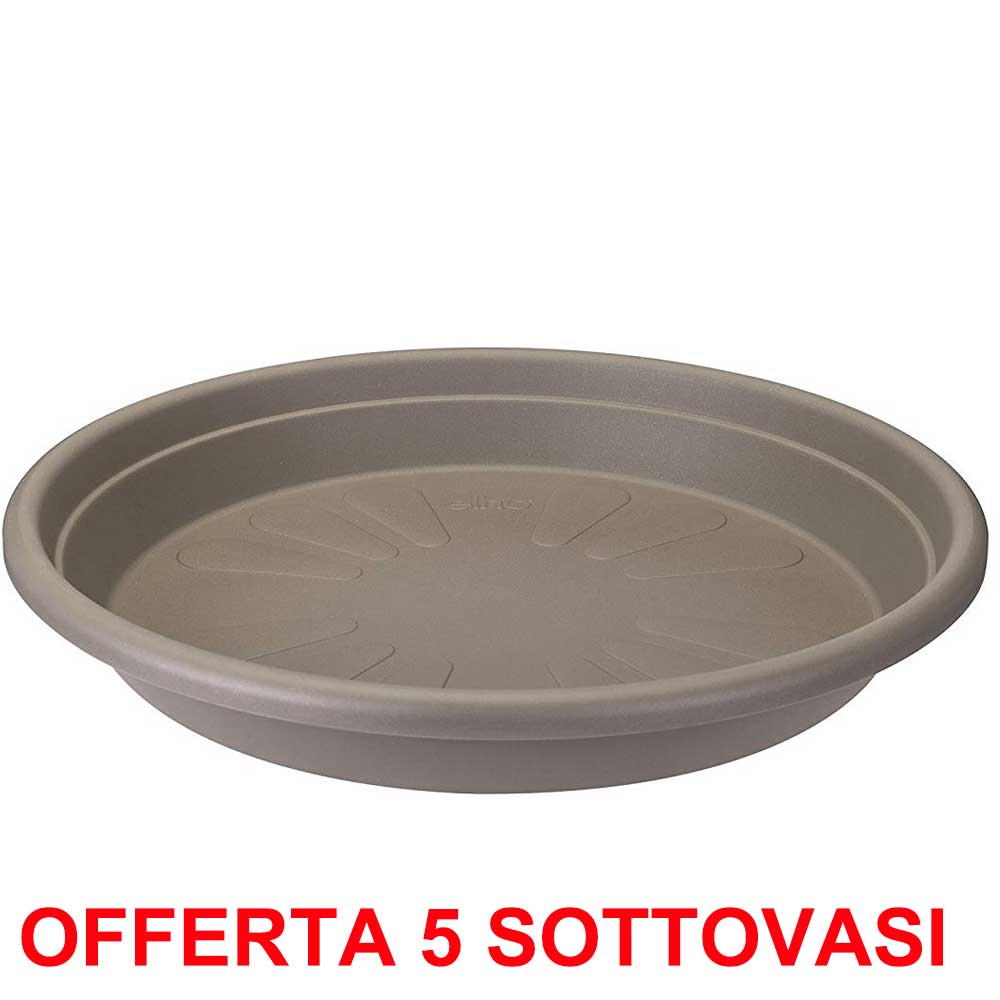 OFFERTA 5 SOTTOVASO UNIVERSAL SAUCER ROUND 15CM TAUPE