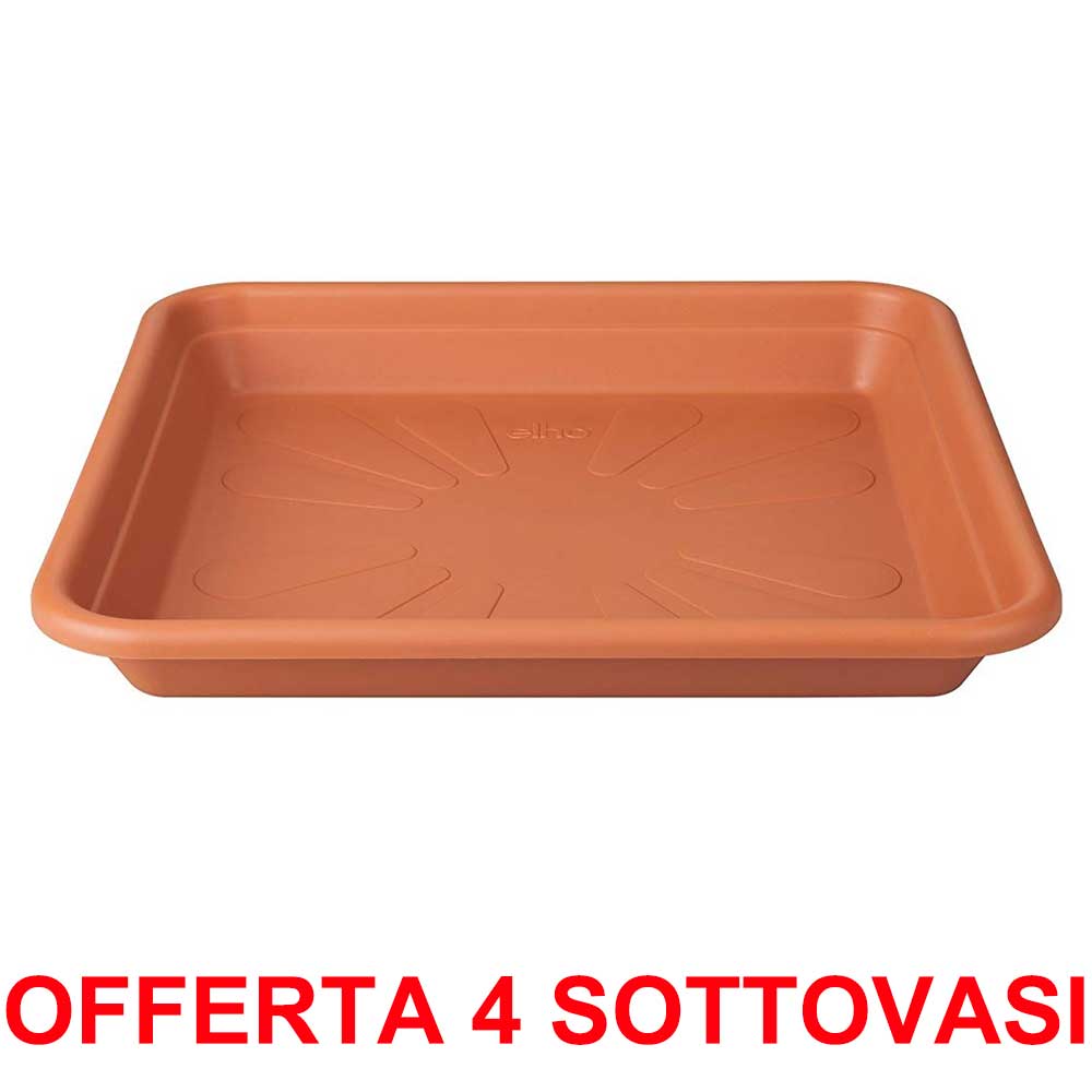 OFFERTA 4 SOTTOVASO UNIVERSAL SAUCER SQUARE 30CM TERRA