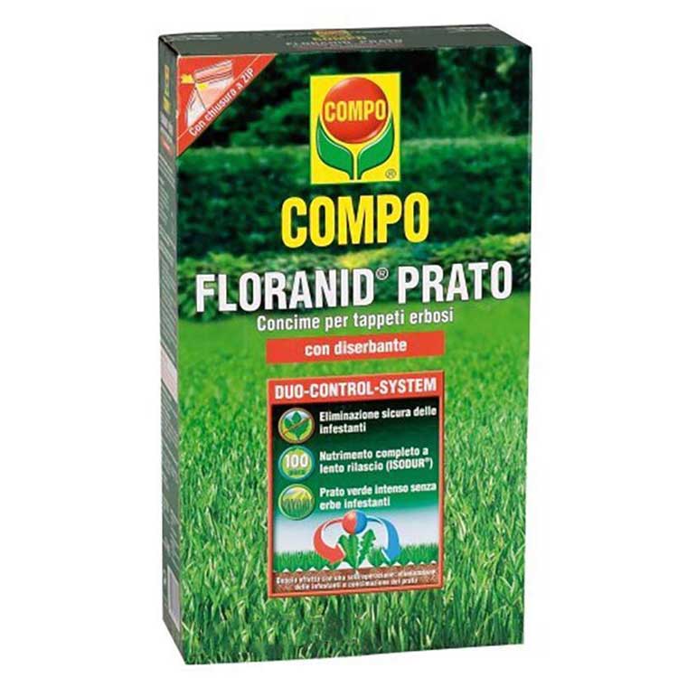 CONCIME SOLIDO FLORANID PER PRATO + DISERBANTE 1.5KG