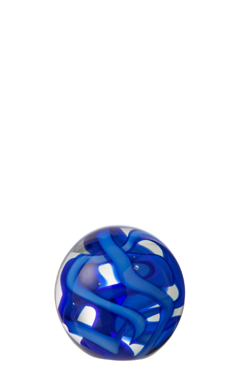 FERMACARTE GHIRLANDA VETRO BLU, PICCOLA