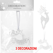 OFFERTA 3 DECORAZIONI APPENDIBILI RENNA