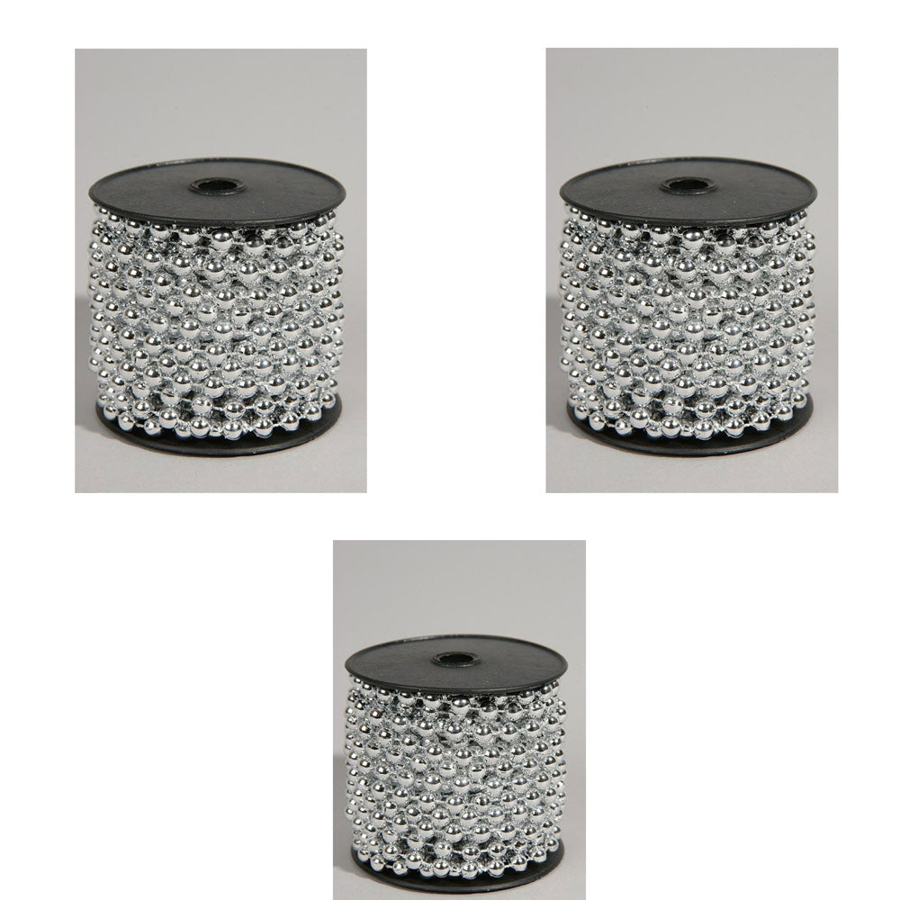 OFFERTA 3 GHIRLANDE NATALIZIA 8MM X 10 MT ARGENTO