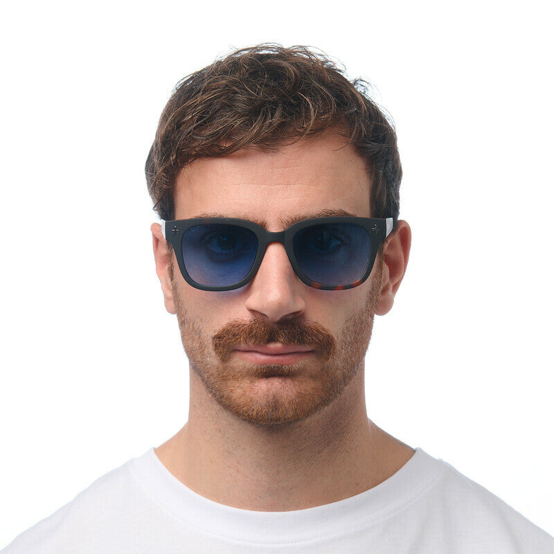 Occhiali da Sole Big Frame Giovanni Havana Black Lenti Blu OKKIA