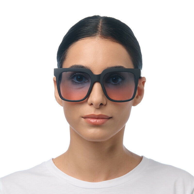 Occhiali da Sole Nero lenti blu/rosa OKKIA