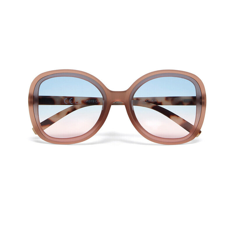 Occhiali da Sole Anna Pink Havana lenti blu/rosa OKKIA