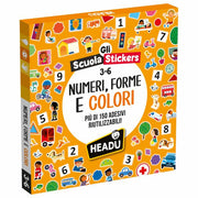 Scuola Stickers Numeri Forme e Colori 3-6 anni Headu