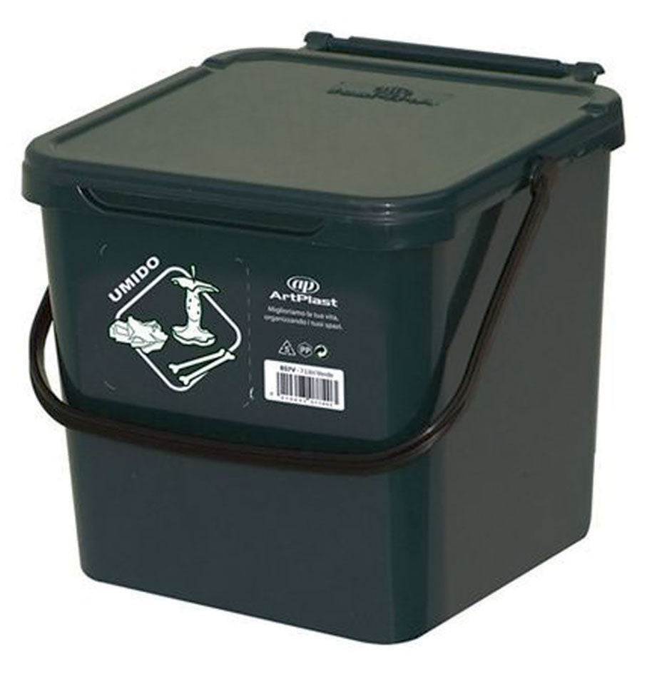 CASSONETTO PER RACCOLTA DIFFERENZIATA VERDE 7LT