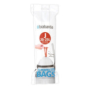 20 PZ SACCHETTI PATTUMIERA PERFECT FIT MOD.J 20-25 LT BIANCHI