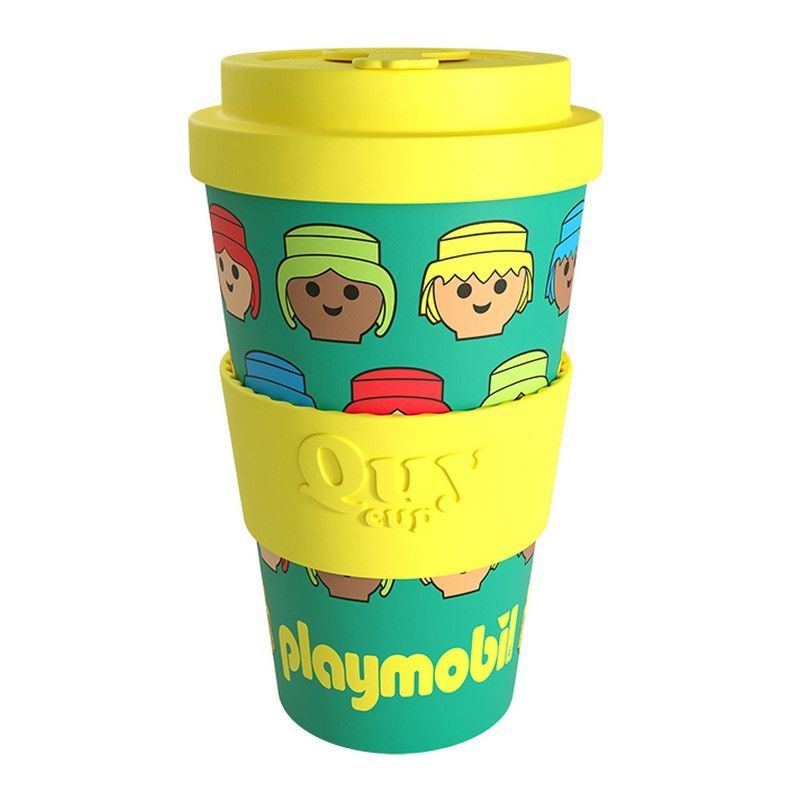 QUY CUP Tazza da viaggio "Playmobil Testa" 400ml