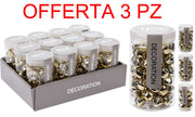 OFFERTA 3 CONFEZIONI CON CAMPANELLE ORO DIMENSIONI ASSORTITE